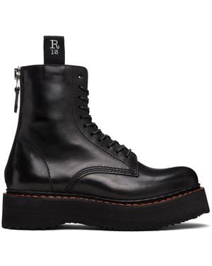R13 Single Stack Boots - Black