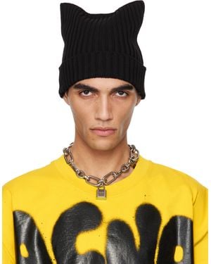 Acne Studios Ribbed Square Beanie - Yellow