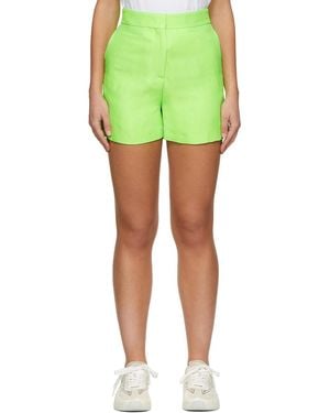 MSGM Green Viscose Shorts