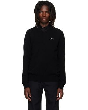 COMME DES GARÇONS PLAY Heart Emblem Jumper - Black