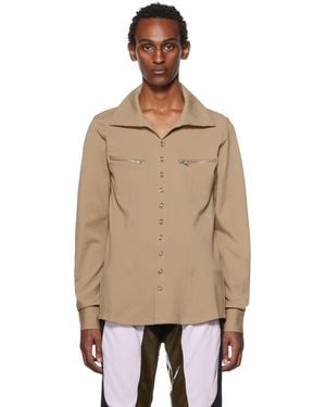 GmbH Tan Zip Pocket Shirt - Natural