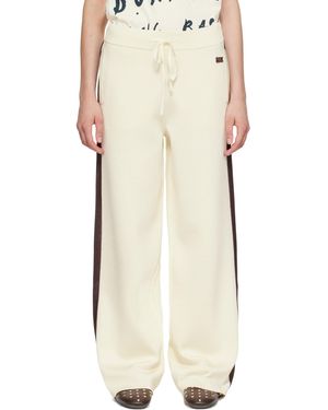 Wales Bonner Off- Tide Viscose Poly Knit Track Trousers - Natural