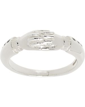 Bleue Burnham Ssense Exclusive Hands Of Thought Ring - Black