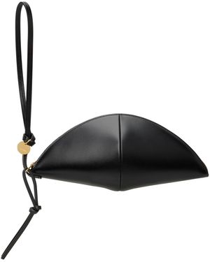 Jil Sander Curve Medium Clutch - Black
