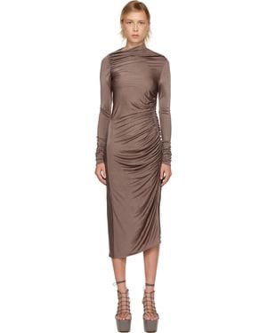 Rick Owens Concordians Svita Ls Midi Dress - Black