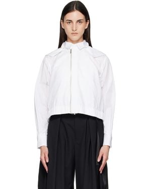 Sacai Poplin Hoodie - White