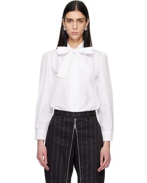 R13 Neck Tie Shirt - White