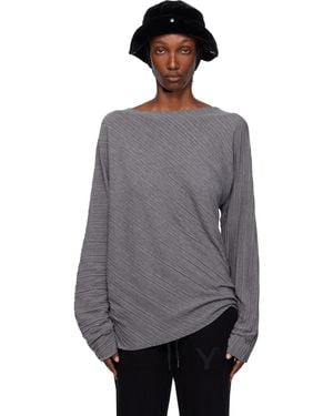 OPEN YY Pleats Top - Gray