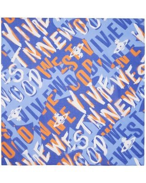 Vivienne Westwood Logomania Pocket Square - Blue