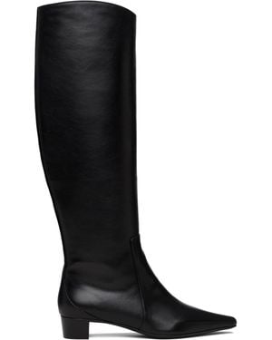 BY FAR Pascal Nappa Leather Tall Boots - Black