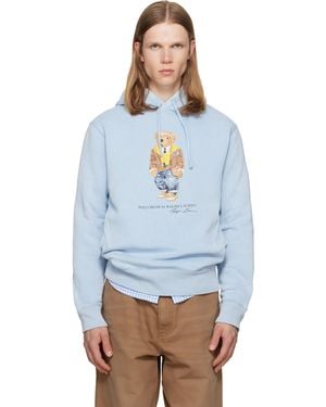 Polo Ralph Lauren Polo Bear Garment-Dyed Fleece Hoodie - Blue