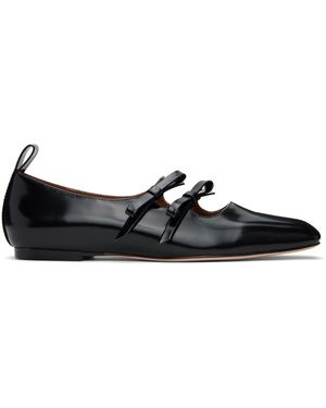 ShuShu/Tong Polished Leather Mary Jane Ballerina Flats - Black