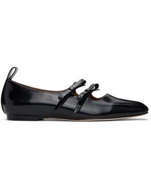 ShuShu/Tong Polished Leather Mary Jane Ballerina Flats - Black