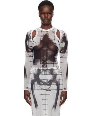Jean Paul Gaultier 'The Squeletor' Cardigan - Black