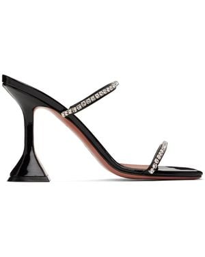 AMINA MUADDI Gilda Slipper Heeled Sandals - Black