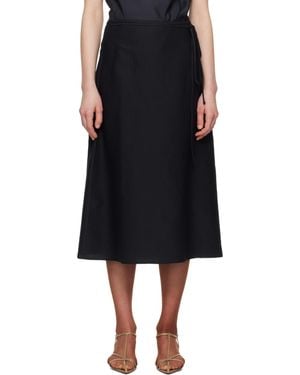 LE17SEPTEMBRE Crinkled Fluid Midi Skirt - Black