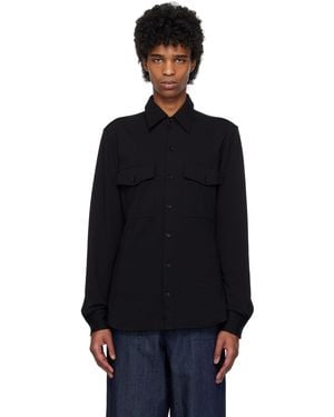 Dries Van Noten ブラック ジャージ シャツ