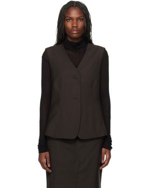 Holzweiler ブラウン Kiko ウール ベスト - ブラック