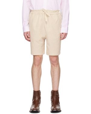Drole de Monsieur ベージュ Le Short Carreaux ショートパンツ - ナチュラル