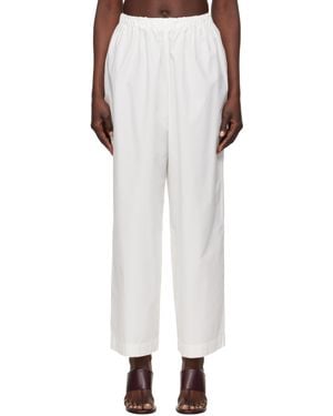 【関税込み】Baserange ホワイト Kolla ラウンジパンツ White Kolla Lounge Pants by Baserange on Sale