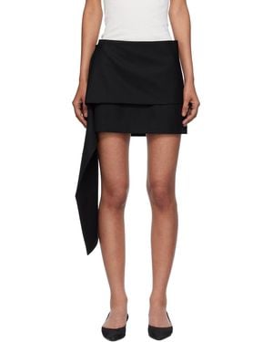 St. Agni Scarf Miniskirt - Black
