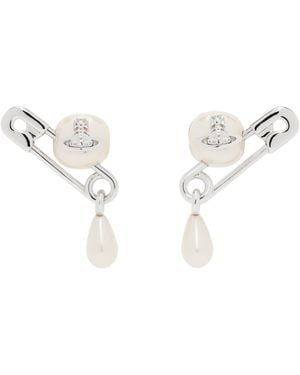 Vivienne Westwood Claude Small Stud Earrings - Black
