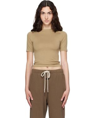 Fear Of God Khaki Shrunken Baseball T-Shirt - Brown