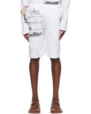 Marine Serre Regenerated Graphic Shorts - White