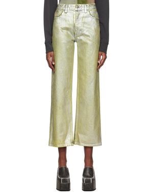 Eckhaus Latta Wide-Leg Jeans - Green