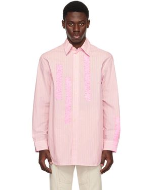 Edward Cuming Chemise rose à rayures