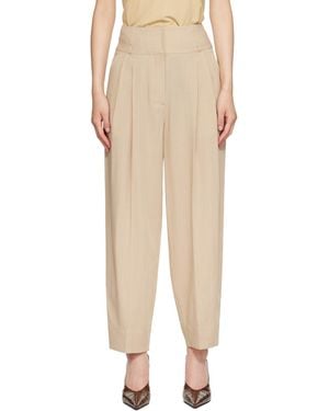 TOTEME Draped Balloon Trousers - Natural