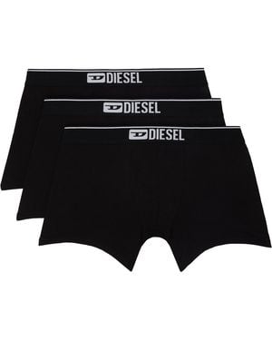 DIESEL Three-Pack Umbx-Sebastianthreepac Boxer Briefs - Black