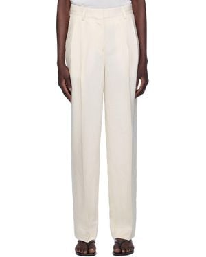 TOTEME Double-Pleat Fluid Pants - Natural