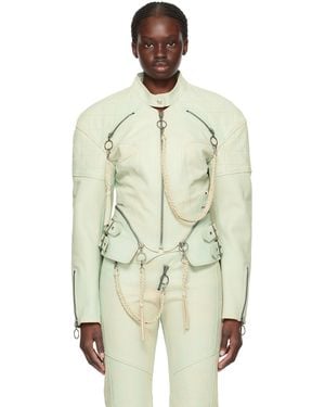 KNWLS Ssense Exclusive Nihil Leather Jacket - Natural