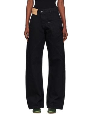 JW Anderson Twisted Workwear Jeans - Black