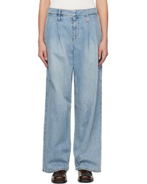 WOOYOUNGMI One-Tuck Wide Jeans - Blue