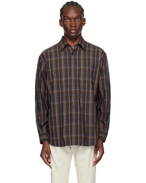 AURALEE Check Shirt - Black