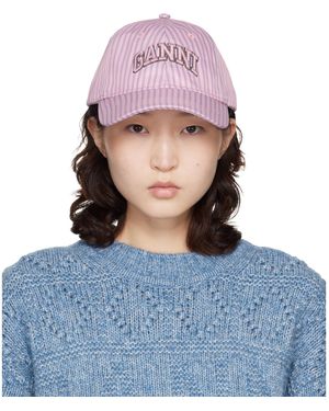 Ganni Printed Nylon Cap - Blue