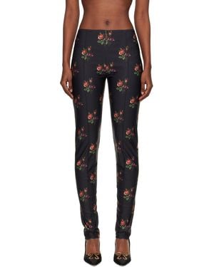 MERYLL ROGGE Floral Jersey Leggings - Black