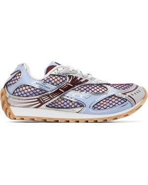 Bottega Veneta Burgundy Orbit Trainers - Blue