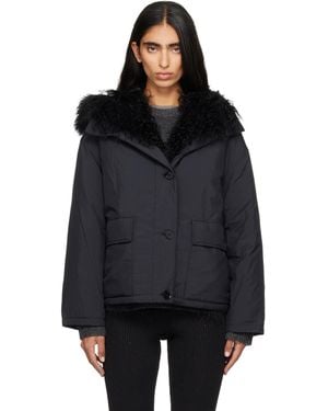 Yves Salomon Short Down Jacket - Black