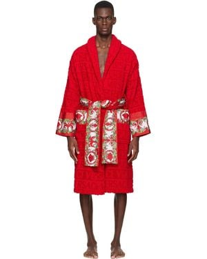 Versace 'i Love Baroque' Bathrobe - Red