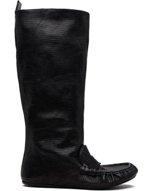 Acne Studios Slouch Saddle Tall Boots - Black