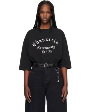 Willy Chavarria 'Chavarria Community Center' Buffalo T-Shirt - Black