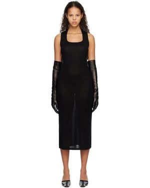 Subtle Le Nguyen Scoop Neck Midi Dress - Black