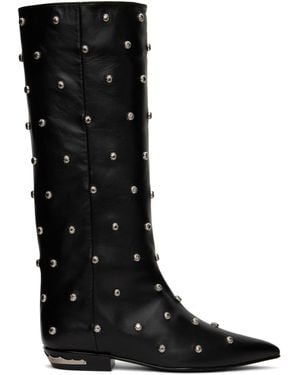 Toga Ssense Exclusive Embellished Boots - Black