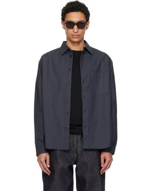 Merz B. Schwanen Button-Down Cotton Oxford Long Sleeve Shirt - Black