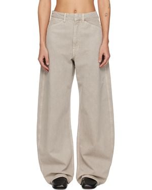 Lemaire High Waisted Curved Jeans - Natural