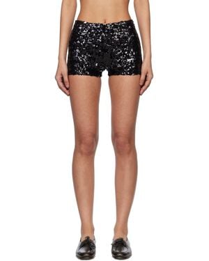 Bode Sequin Club Shorts - Black