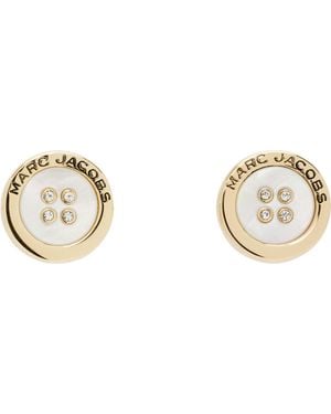 Marc Jacobs 'The Button' Mother Of Pearl Stud Earrings - Black